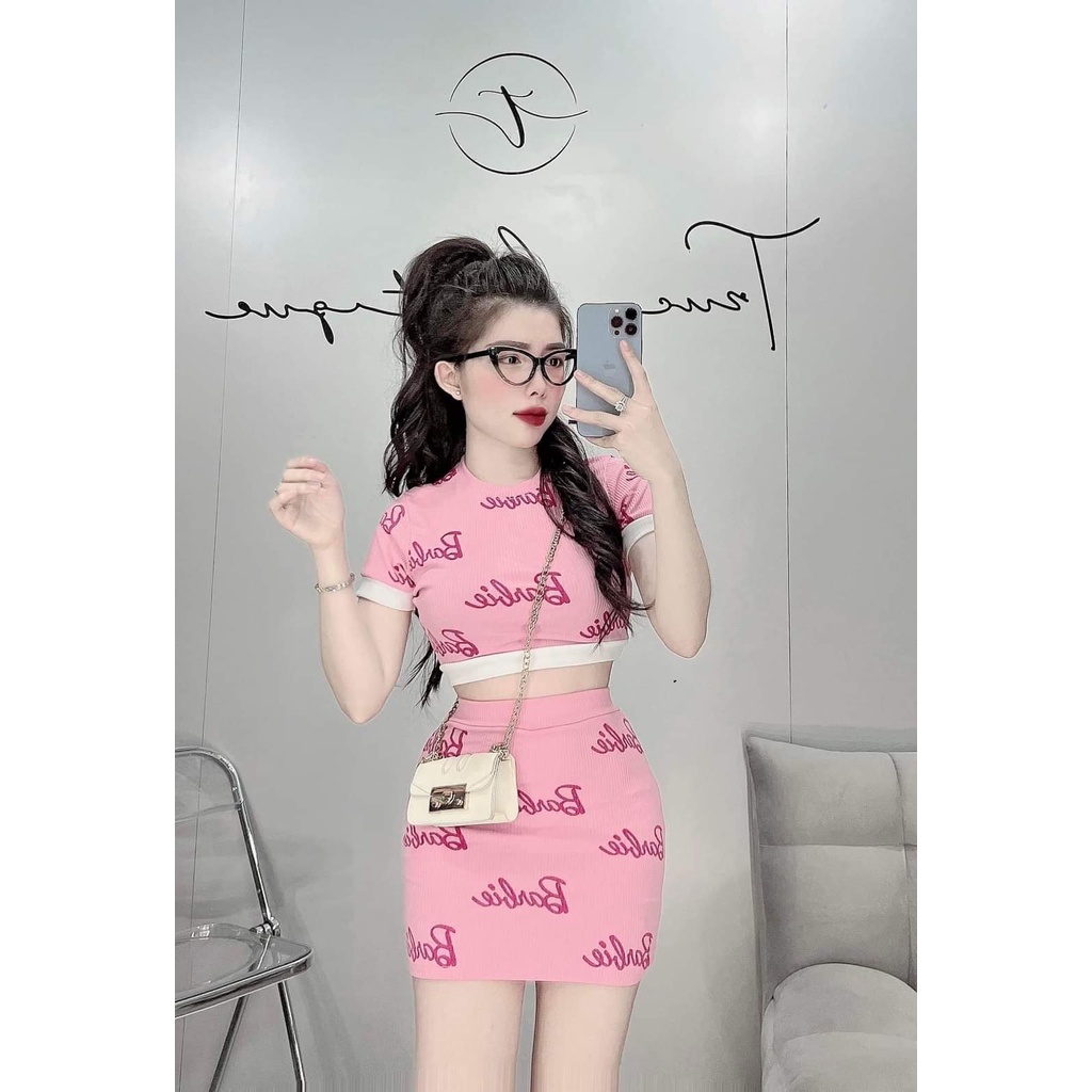 Sét Chân vấy body nữ lưng cao áo Fom coroptop sang chảnh full 3 màu tuyệt đẹp