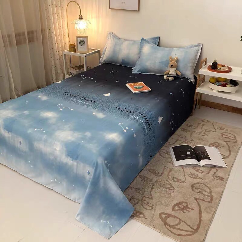 Set Chăn Ga Cotton Poly Trời Đêm Mới Bền Đẹp Không Phai Xù Shinbedding.shop