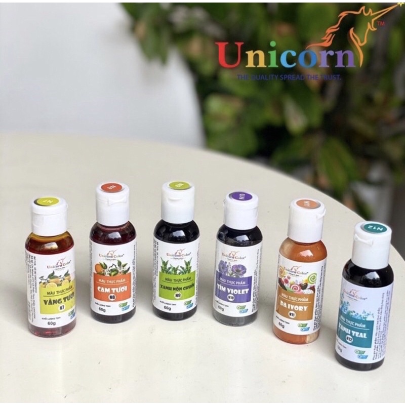 Màu unicorn trang trí bánh kem 60g