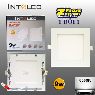 Đèn led âm trần vuông intelec 9w ánh sáng trắng