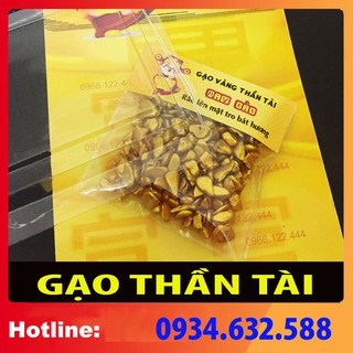 Combo gạo vàng thần tài -hclb dùng để rắc lên mặt tro của bát nhang, xin nạp tài, cầu thần tài phù hộ