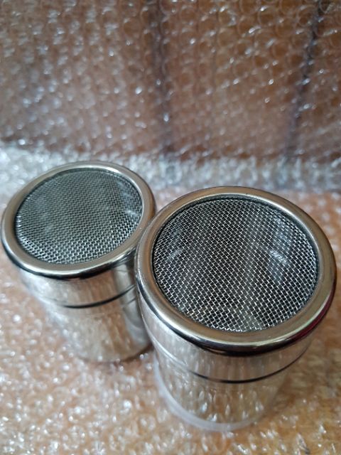 LỌ RẮC BỘT CACAO - MATCHA- inox