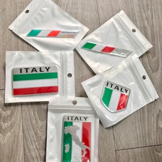 Trọn bộ tem nhôm cờ ý vespa