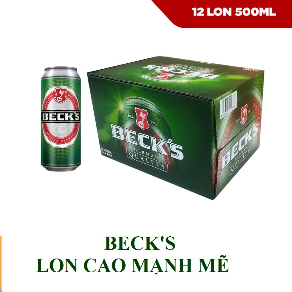 Bia Beck's lon cao 500ml thùng 12 lon