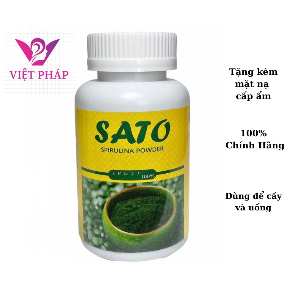 Tảo Xoắn Sato Dưỡng Da Làm Trắng Dạng Bột Nhật Bản