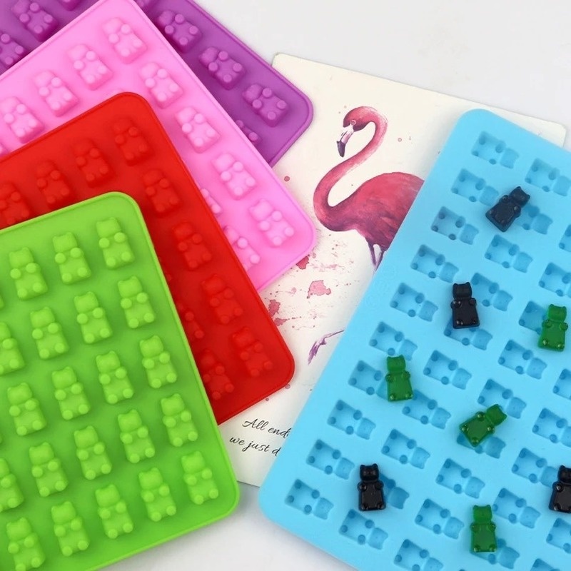 Khuôn Silicone Cấp Thực Phẩm Làm Bánh Kẹo Hình Gấu Gummy