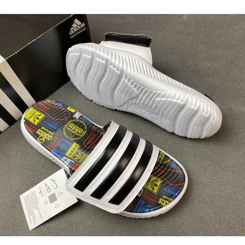 Dép quai ngang Alphabounce nam nữ MIX-COLOR cao cấp - FullBOX hãng xịn xò