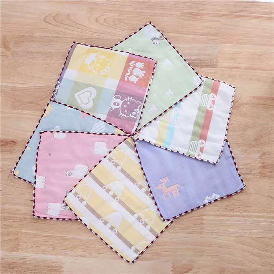 Khăn Lau Mặt Cho Bé Chất Xô Cotton 6 Lớp Cực Xinh