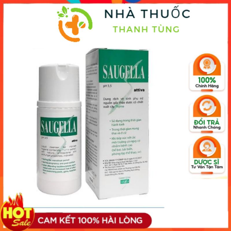 Dung dịch vệ sinh phụ nữ Saugella poligyn PH 7 italy 100ml