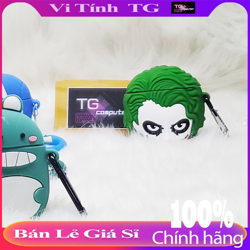 Case Vỏ Bọc Airpods 1 2 (nhiều hình cực cute) Tặng móc treo Phân loại màu Xanh