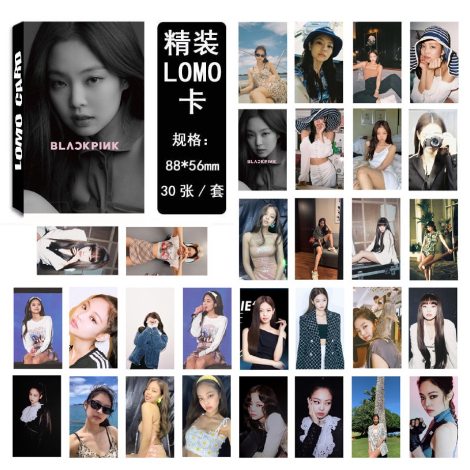 Bộ Lomo Card Black Pink Lisa Mẫu Mới Nhất