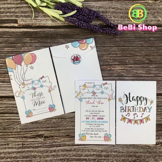 ✅|𝐗𝐚̉ 𝐊𝐡𝐨| Thiệp Sinh Nhật - Thiệp Thôi Nôi - Thiệp Đầy Tháng Cho Bé Mèo
