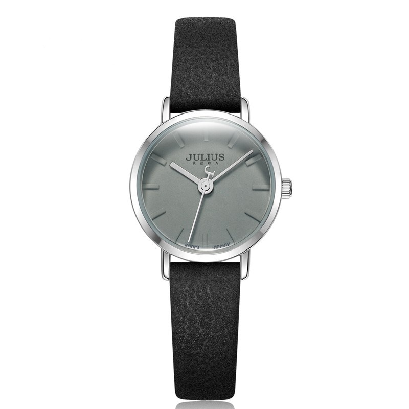 Julius Official | Đồng hồ nữ Julius JA-963 dây da đen