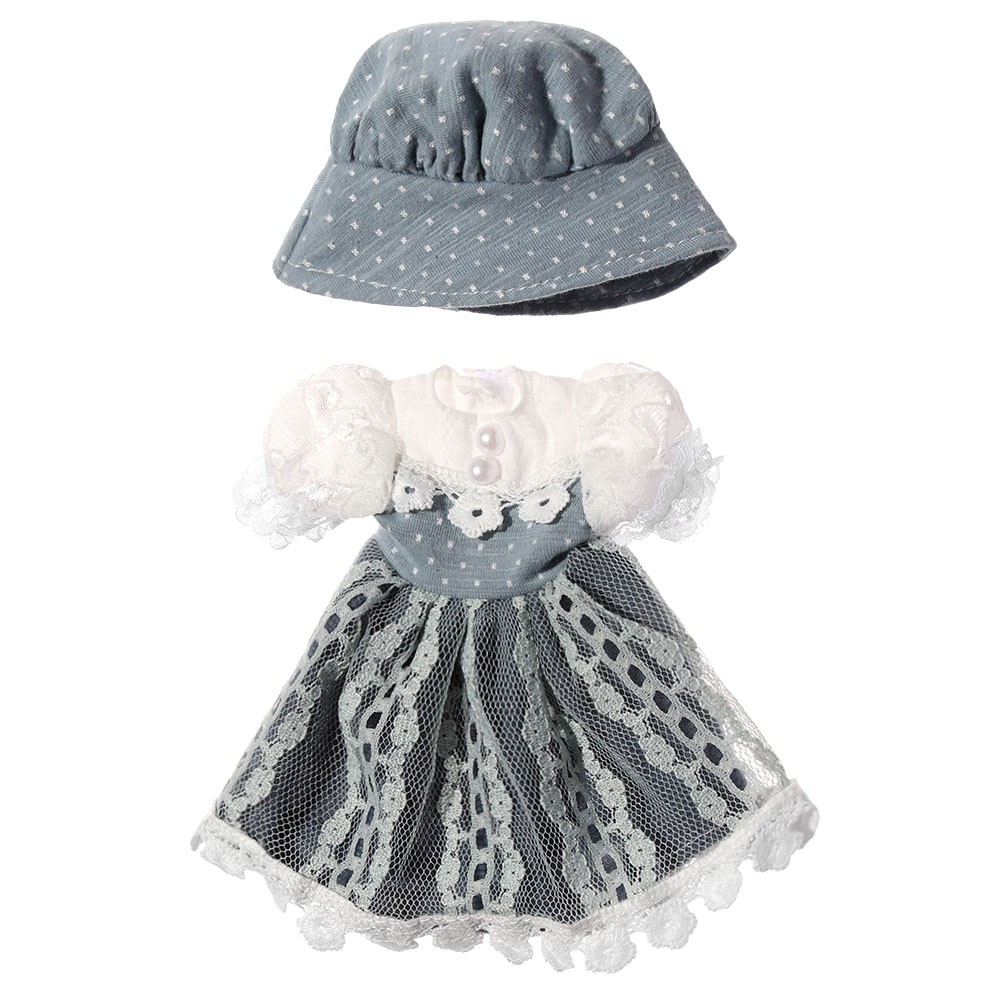 Đầm Búp Bê Bằng Vải May Viền Ren DIY Kích Thước 16cm/31cm Mới Cho Búp Bê