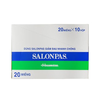 Cao dán salonpas giảm đau 10 hộp x 20 miếng