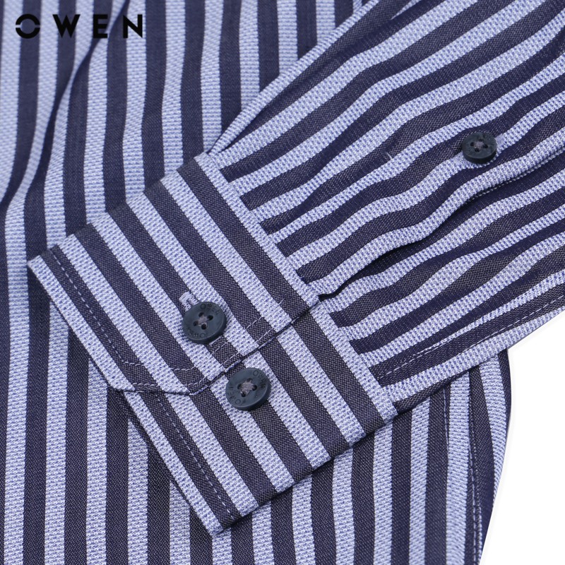 Áo Sơ mi dài tay nam Owen chất Sen dáng Slimfit màu xanh tím nhạt - AS91502D | BigBuy360 - bigbuy360.vn