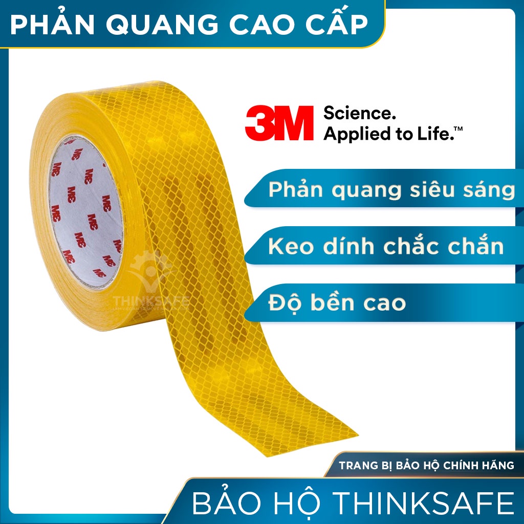 Băng keo phản quang 3M 983 cấu trúc kim cương, siêu sáng, bền màu, dán ô tô, xe máy, cảnh báo an toàn