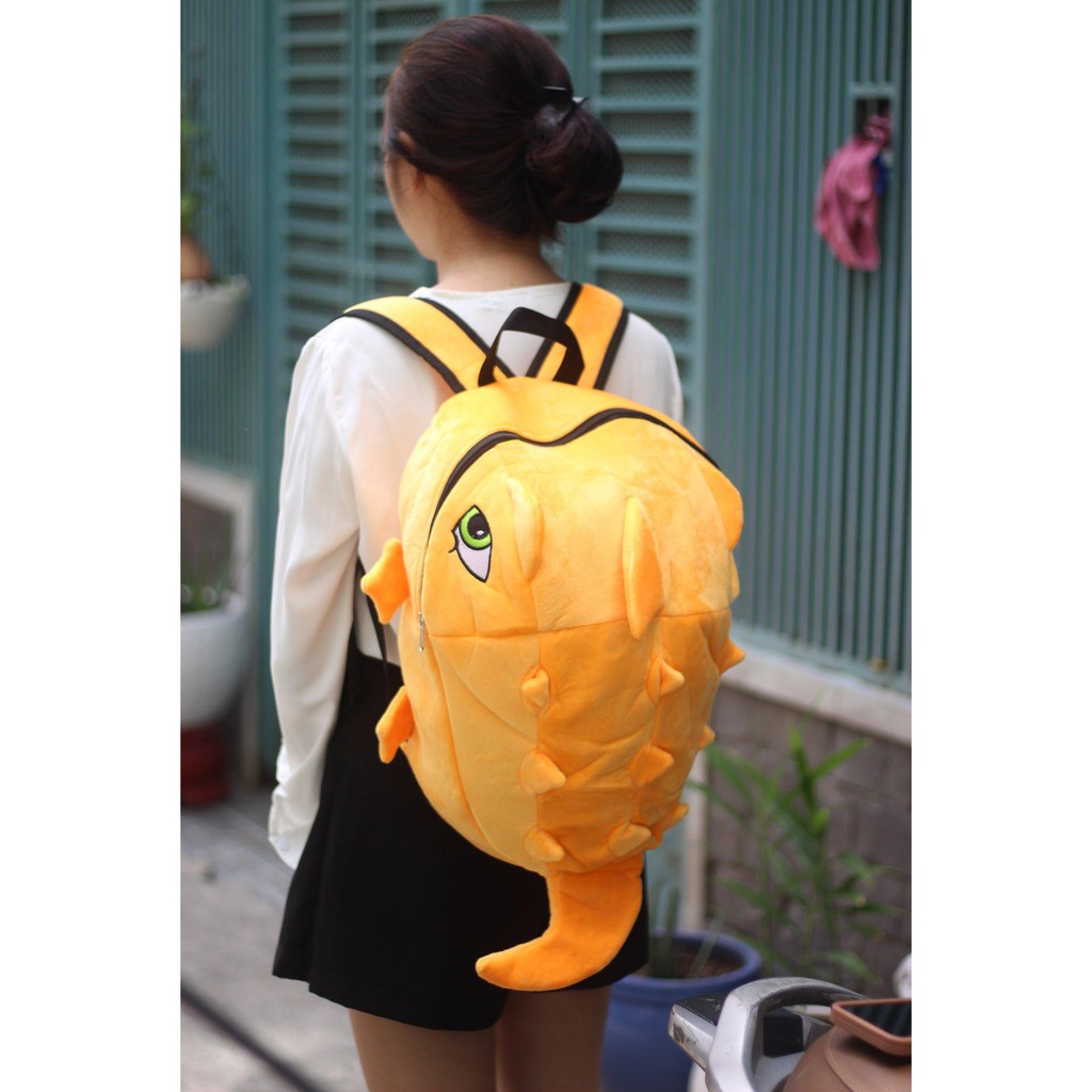Balo khủng long nhung size lớn chống nước ( đựng mũ full face)