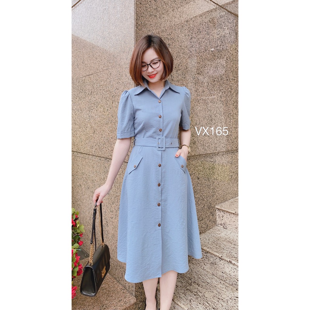 [Mã FAMAYWA2 giảm 10K đơn 50K] Váy Đầm Liền Thân - LELY-VX165- 2 Túi, Cúc Gỗ, Nhẹ Nhàng, Nữ Tính | BigBuy360 - bigbuy360.vn