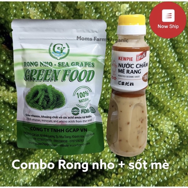 Rong nho tách nước Green Food gói 100gr - Giòn ngon - tươi xanh không tanh - check mã vạch cty