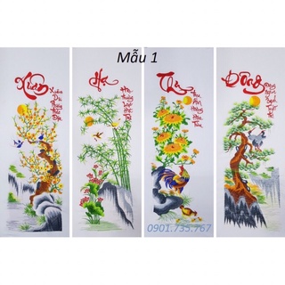 tranh thêu tứ quý sỉ lẻ