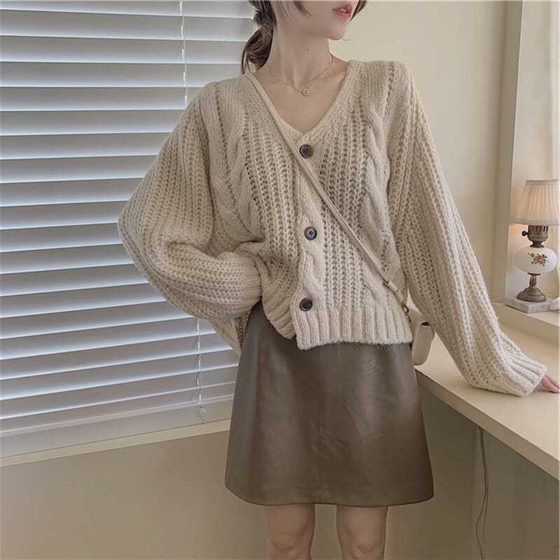 Chân Váy Da Ngắn Lưng Cao Dáng Chữ A Màu Trơn Phong Cách Hàn Quốc Thời Trang Cho Nữ JH-DQ-17