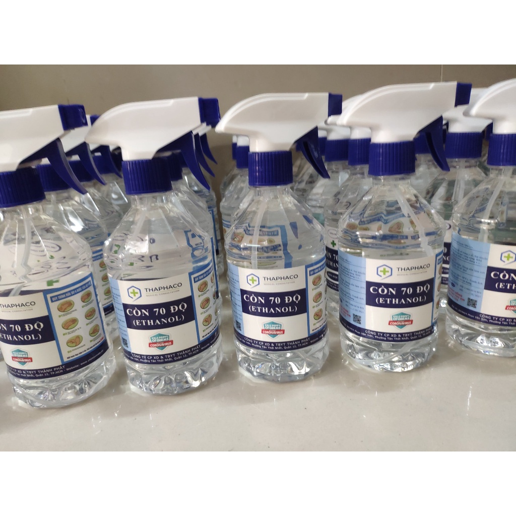 HỎA TỐC 2H HCM - Cồn 70 Độ Sát Khuẩn THAPHACO, Chai Xịt 500ML (Có giấy tờ kiểm nghiệm) | BigBuy360 - bigbuy360.vn