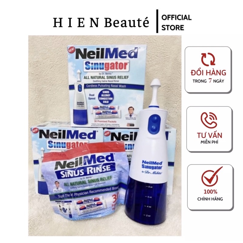Máy Rửa Mũi NeilMed + 30 gói muối Úc