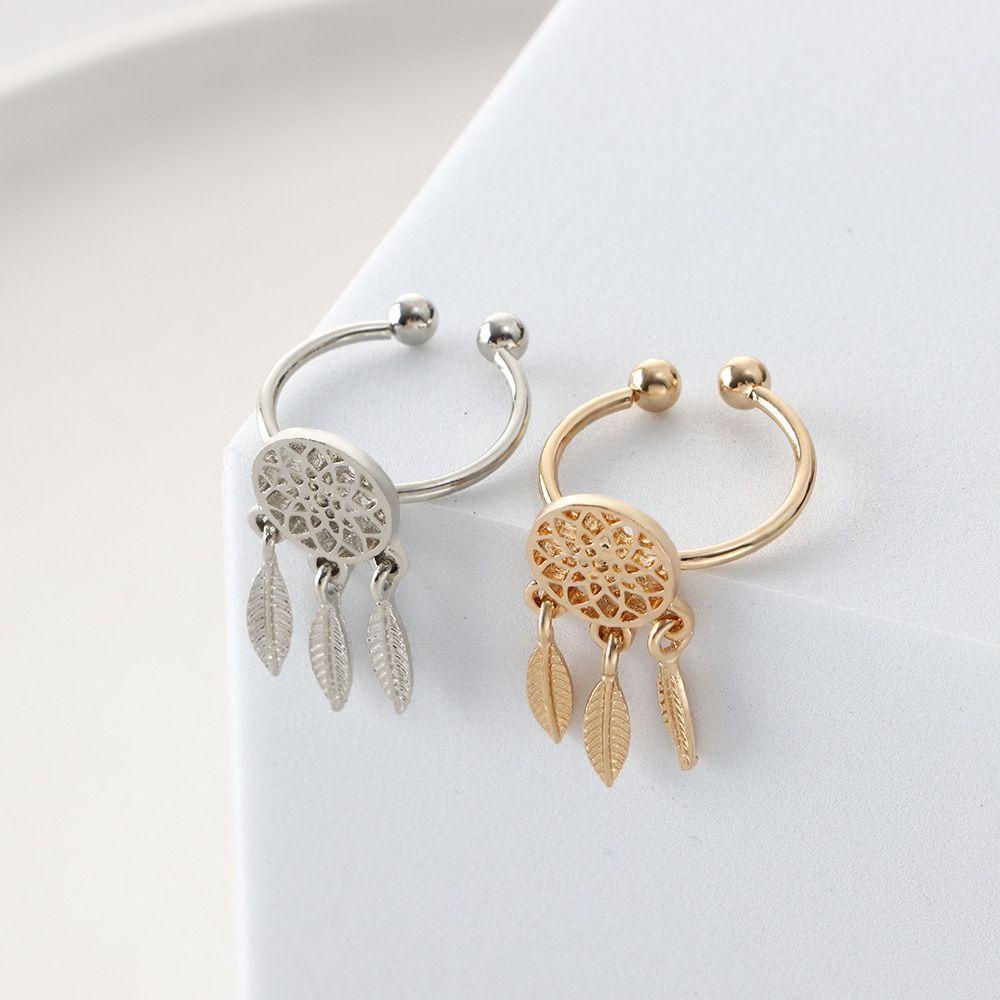 Nhẫn Kim Loại Hình Dreamcatcher Đính Hạt Nhựa Resin