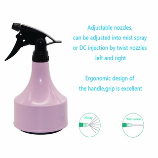 1 Bình xịt áp lực cầm tay màu hồng / xanh 600ml Chai xịt tưới nước văn phòng làm vườn