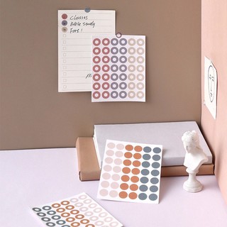 🥨 sticker hình tròn trang trí màu basic dễ thương 🥨