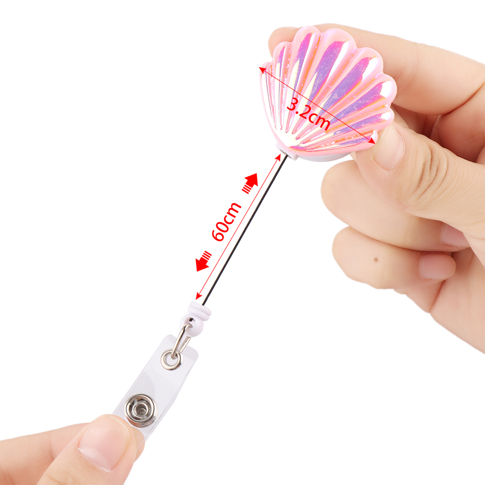 1 Dây Đeo Thẻ Id Hình Vỏ Sò Thời Trang