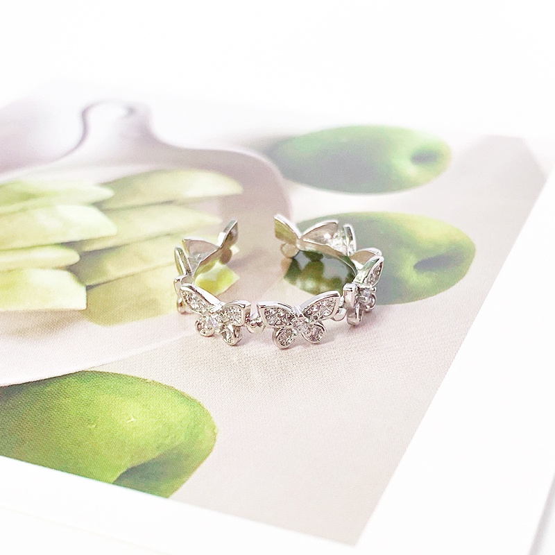 Nhẫn Hình Bướm Phong Cách Harajuku Cá Tính Sang Trọng