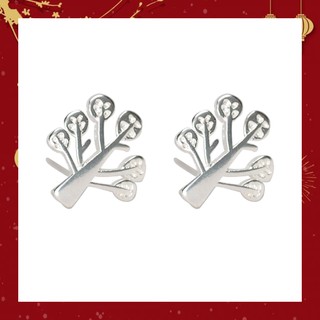 Khuyên Tai Bạc Nữ Đơn Giản Hình Cái Cây S021- Trang Sức Bạc ButterBear Jewellery.