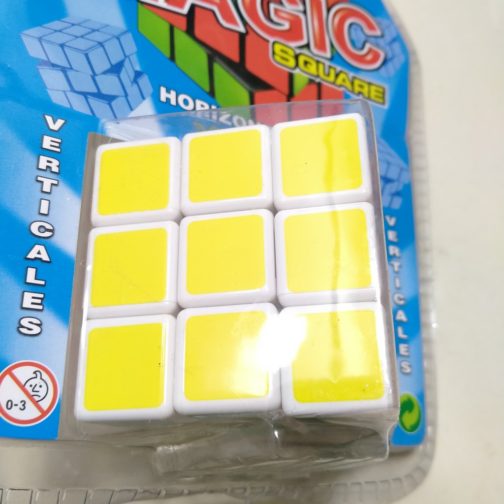 [SỈ = LẺ] Rubik  3x3 Magic Cube  viền trắng ❤️ Rubic 3 Tầng 6 mặt nhựa đẹp, cứng chắc ❤️ Xếp hình rubik 3x3