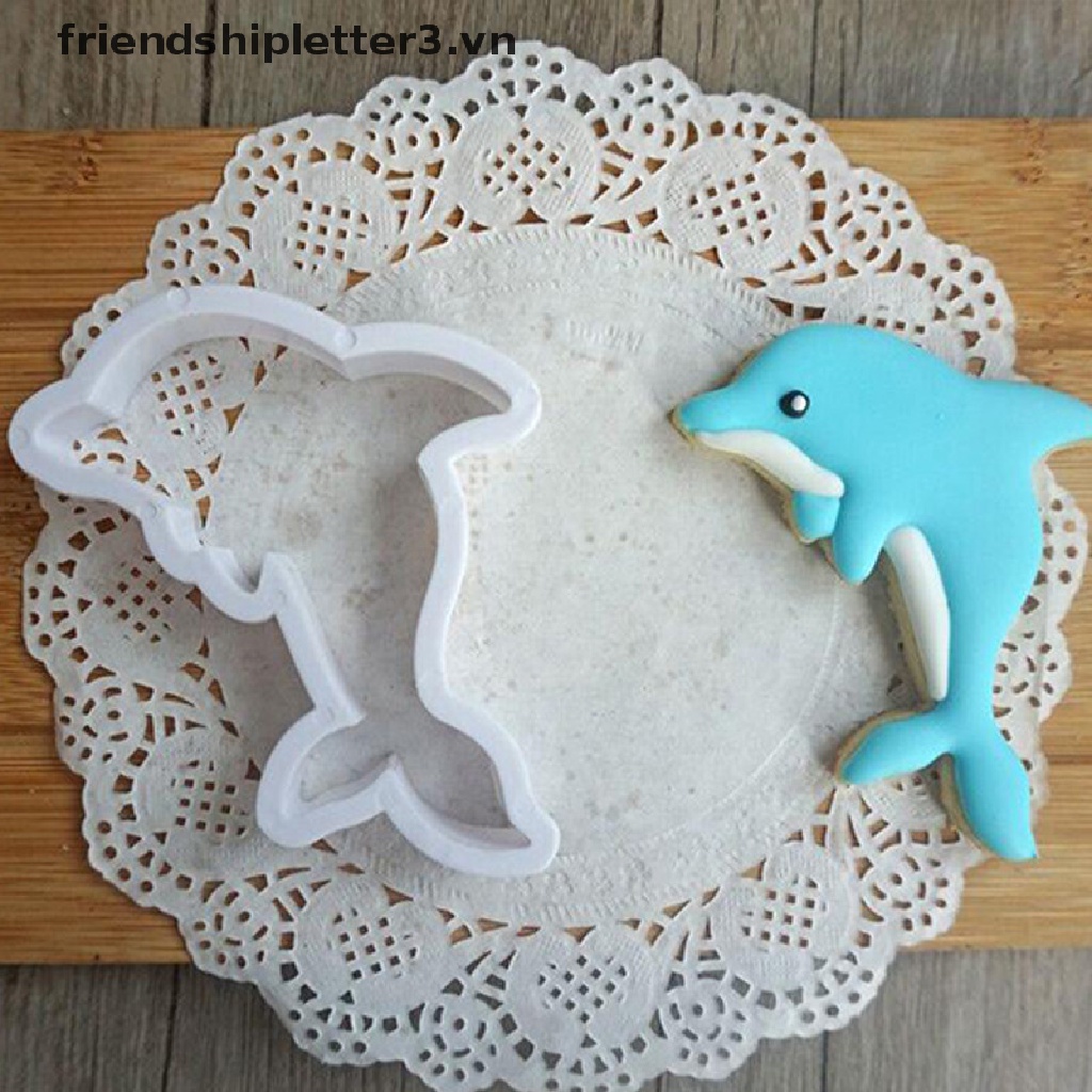 Bộ 8 Khuôn Cắt Bánh Quy Hình Bãi Biển / Cá Dễ Thương