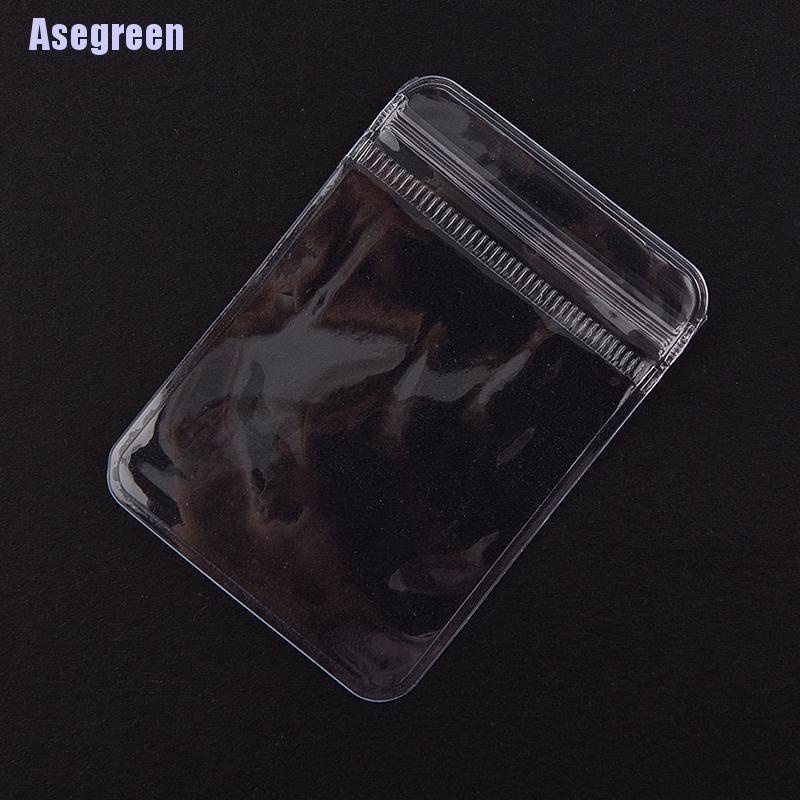 Set 20 bao túi zip nhựa PVC hai mặt trong suốt đựng trang sức tiện dụng