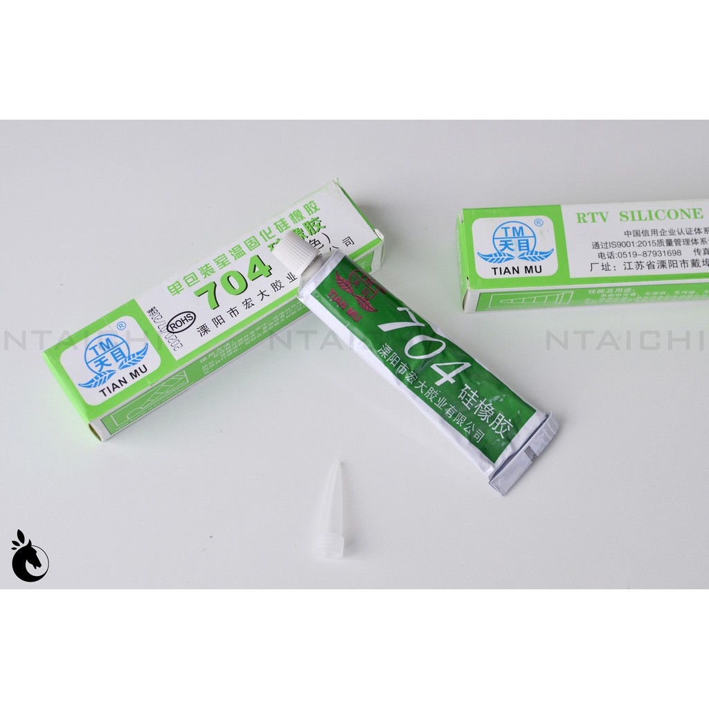 Keo dán Silicon đa năng Tian Mu 704 RVT Silicone Rubber 45g | Đen - Trắng