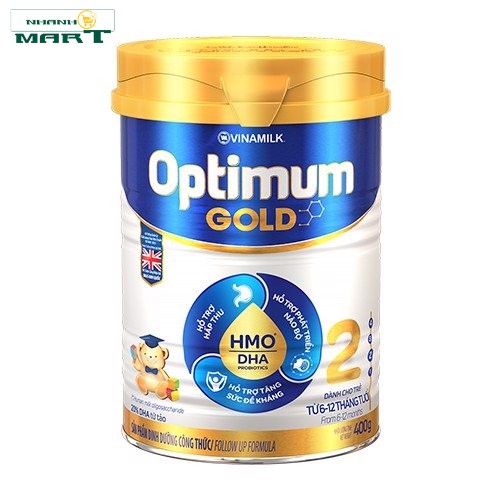 Sữa Bột Optimum Gold 2 Hộp Thiếc 400G (Cho Trẻ Từ 6 - 12 Tháng Tuổi) - Nhanhomart