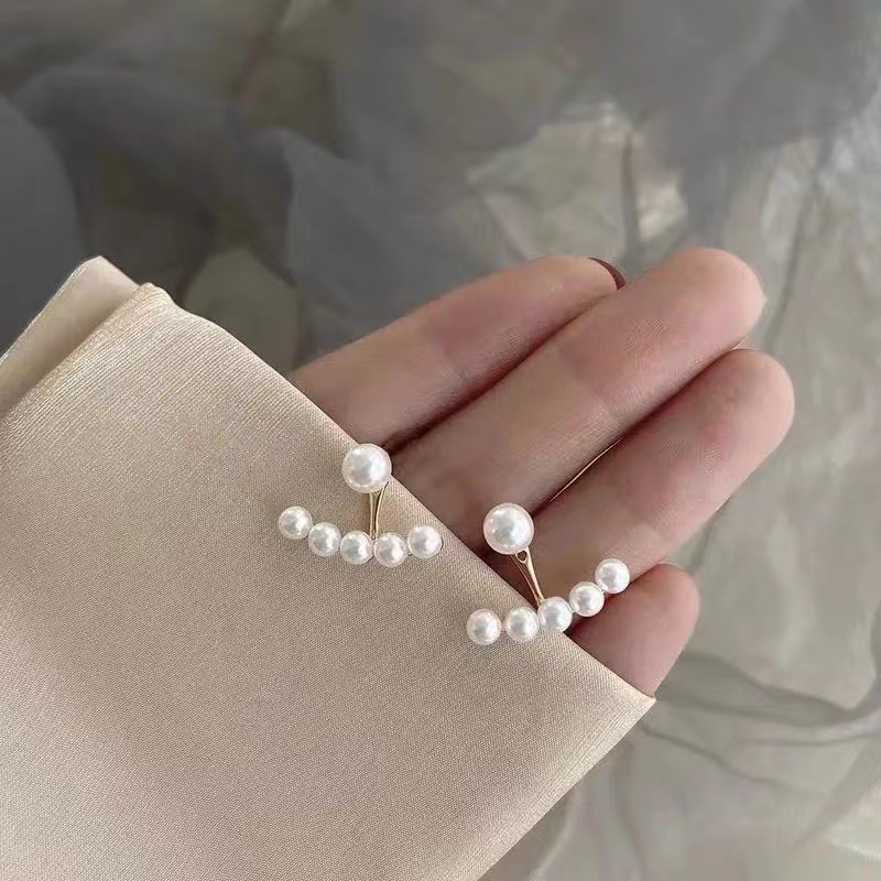 Bông tai ngọc trai thời trang Hàn Quốc Hai cách đeo bông tai Phụ kiện tiệc tùng khuyên tai Quà tặng