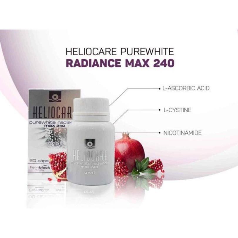 [Chính Hãng - 60 Viên] Viên Uống Trắng Da Heliocare Purewhite Radiance Max 240
