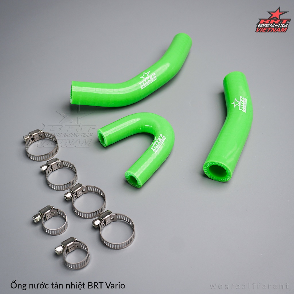 Ống nước tản nhiệt BRT Dạ Quang dành cho các dòng xe Winner/Sonic/Satria/GSX/Vario/AB/Exicter/Fz/R15/TFX/PCX/NVX/ADV