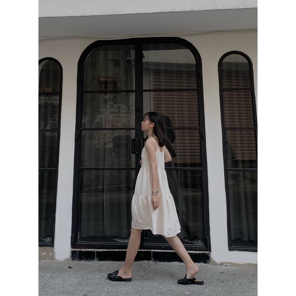 Babydoll beige dress