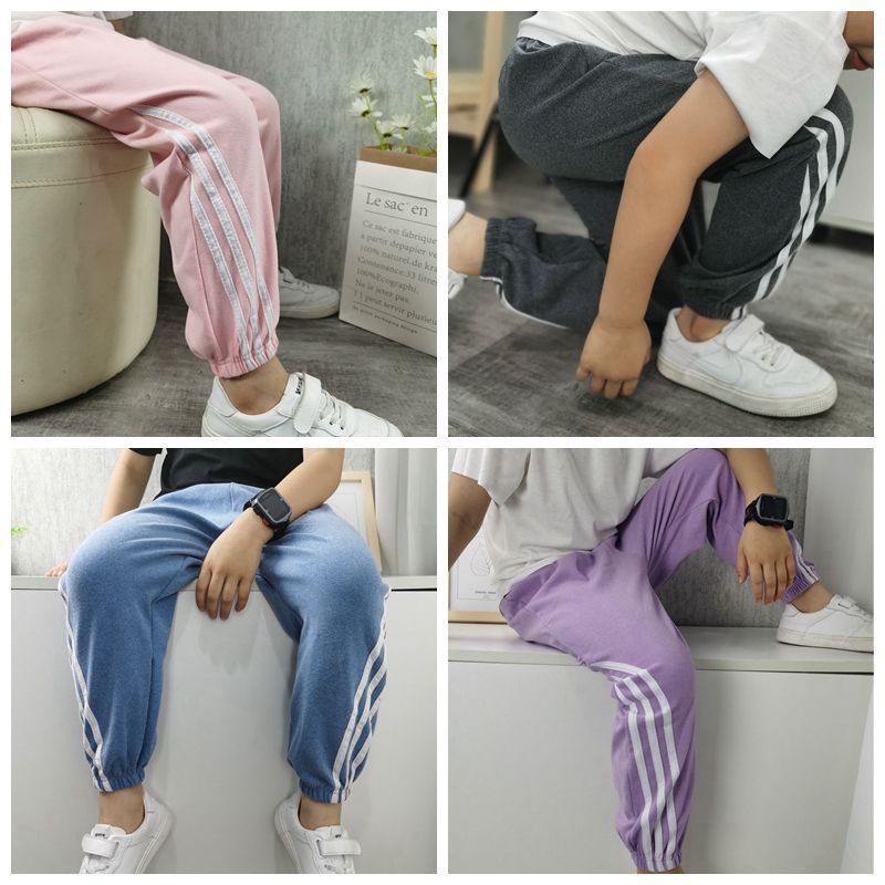 Quần dài thể thao bằng vải nhung hai mặt thời trang thu đông cho học sinh 80-150CM