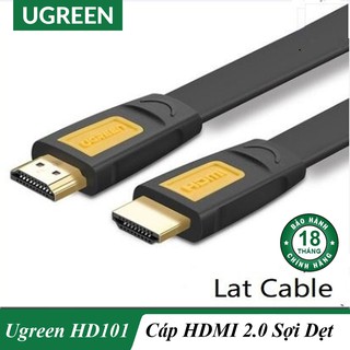 Dây hdmi sợi dẹt hỗ trợ 4kx2k dài 1.5m - 5m ugreen hd101 cao cấp
