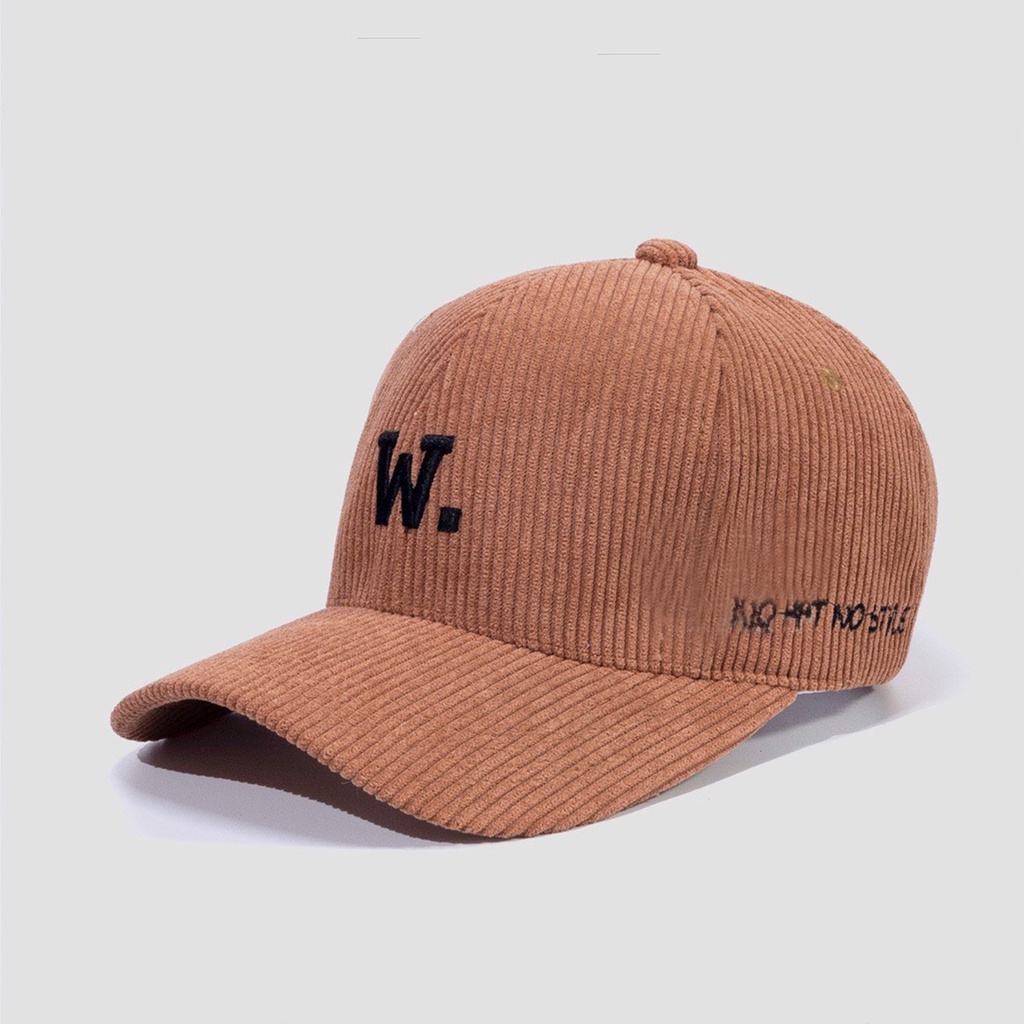 Mũ Lưỡi Trai Nón Kết Nhung Cao Cấp Thêu Chữ A V R S P W No Hat No Style 453 Phong Cách Ulzzang Form Unisex Nam Nữ - Hazo