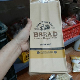 Túi đựng bánh mì  hoa cúc dọc( 10 túi)