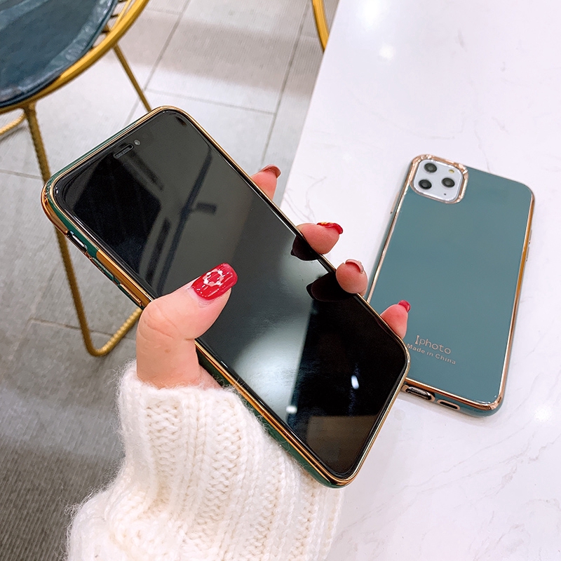 iPhone 12 11 Pro Max XS Max XR X 7 8 6 6s Plus SE 2020 Ốp điện thoại dẻo chống sốc viền mạ sang trọng cho | BigBuy360 - bigbuy360.vn