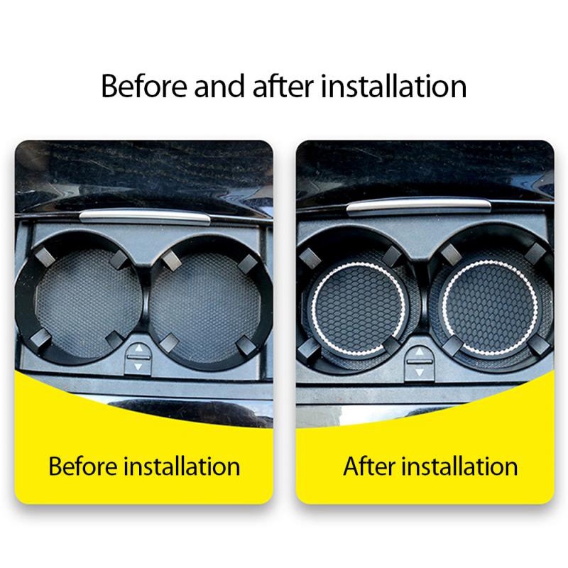 Set 2 Giá Đỡ Bình Nước Bằng Silica Gel Chống Trượt Tiện Dụng Cho Xe Hơi