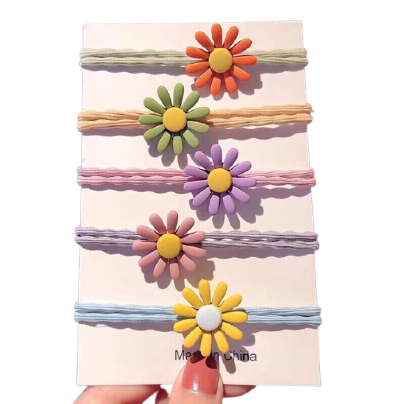 (Siêu rẻ) ❤️5 DÂY BUỘC TÓC HOA CÚC XINH XẮN_TDstore